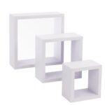 Lot de 3 Etagères Forme  Cube BLANC